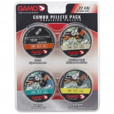 Gamo Combo Pack, Precision Pellets, .22 Pellets (TS-22, Master Point, Hunter, Magnum), Blister Card, 950/Pack 63209295554
