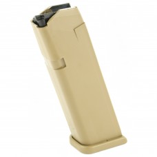 Glock OEM Magazine, 9MM, 17Rd, Coyote Brown Finish, Fits All Generations of Glock 17/19X/34, Cardboard Style Packaging 47487