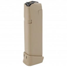 Glock OEM Magazine, 9MM, 19Rd, Fits All Generations of G17/19X/34, Cardboard Style Packaging, Coyote Brown Finish 47488