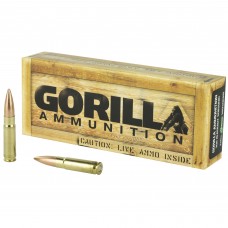 Gorilla Ammunition Company LLC 300 AAC Blackout, 220 Grain, Boat Tail Hollow Point, Subsonic, 20 Round Box GA300220SMKSUB