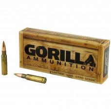Gorilla Ammunition Company LLC 308 Win, 175 Grain, Boat Tail Hollow Point, Sierra MatchKing, 20 Round Box GA308175SMK