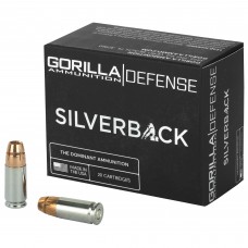 Gorilla Ammunition Company LLC Silverback Self Defense, 9MM, 135 Grain, Solid Copper Hollow Point, Lead Free, Subsonic, 20 Round Box, California Certified Nonlead Ammunition SB9135SD
