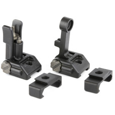 Griffin Armament M2 Sights, Front/Rear Folding Sights, Fits Picatinny Rails, Matte Finish, Includes 12 O'Clock Bases GAM2S