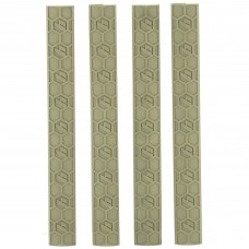 HEXMAG 7 Slot KeyMod Wedge-LOK Cover, 4 Pack, Flat Dark Earth and May Contain Green Tint HX-KMC-4PK-FDE