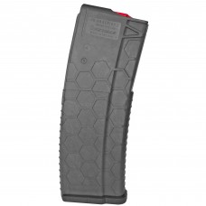 HEXMAG Magazine, Made of Carbon Fiber, Dark Grey Finish, Red Follower and Latch Plate, 223 Remington/556NATO, 10Rd, Fits AR Rifles HX1030-AR15S2-CFC