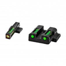 Hi-Viz LiteWave H3 Tritium Night Sights, Fits M&P Fullsize And Compact In All Calibers, Green Front w/Orange Front Ring, Green Rear MPN521