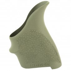 Hogue HandAll Beavertail Grip, Fits S&W M&P Shield/RugerLC9, Rubber, Finger Grooves, OD Green 18401