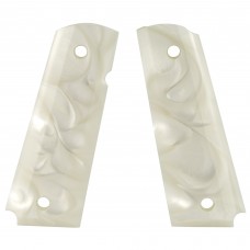 Hogue Polymer Grip, Fits 1911 Govt Model, Pearlized, Ambi Cut, White 45318