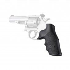 Hogue Monogrip, Dan Wesson Small Frame 357 Square, Finger Grooves, Rubber, Black 57000