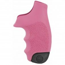 Hogue Monogrip, Fits S&W J Frame Round Butt, Finger Grooves, Rubber, Pink 60007