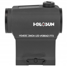 Holosun Technologies 403C, Red Dot, N/A, N/A, Black, 1x2 MOA Dot, High and Low Mount, Solar with Internal Battery HS403C