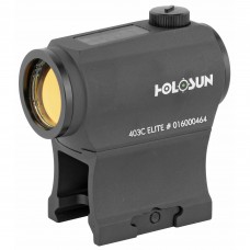 Holosun Technologies HE403C-GR Elite Green Dot, 2MOA Dot, Solar with Battery, Includes Low and 1/3 Co-Wintness Mount, Fits 1911, Picatinny Rail, 50,000 Hour Run Time, Auto Wake, with 8 Hour Auto Off, Black Finish HE403C-GR