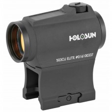 Holosun Technologies Micro Green Dot, 2MOA Dot Only or a 2MOA Dot with 65 MOA Circle, Solar With Internal Battery, Includes Low and Lower 1/3 Co-Witness Mount, Housing Shrouds for Windage and Elevation Turrets, Fits 1913 Picatinny Rail, Black Finish HE503