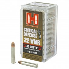 Hornady Critical Defense, 22WMR, 45 Grain, FTX, 50 Round Box 83200
