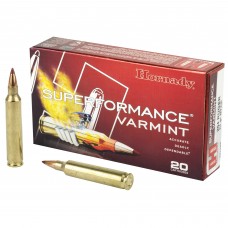 Hornady Superformance Varmint, 204 Ruger, 24 Grain, NTX, Lead Free, 20 Round Box, California Certified Nonlead Ammunition 83209