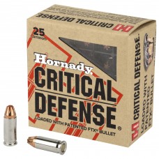 Hornady Critical Defense, 25 ACP, 35 Grain, FlexTip, 25 Round Box 90014