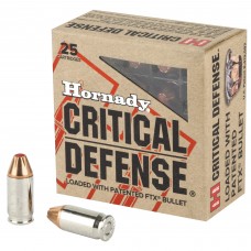 Hornady Critical Defense, 380ACP, 90 Grain, Hollow Point, 25 Round Box 90080