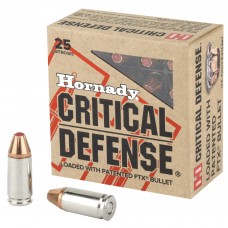 Hornady Critical Defense, 9MM, 115 Grain, Flex Tip, 25 Round Box 90250
