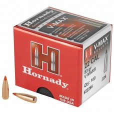 Hornady 22 Cal .224 53 Grain V-MAX Bullets Box of 100