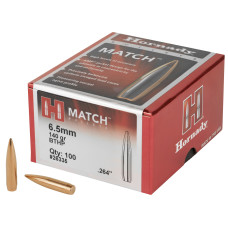 Hornady Match, 6.5MM, 100 Count, 140 Grain 26335