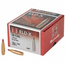 Hornady ELD-X Bullets 30 Caliber .308" Diameter 178 Grain  Polymer Tip Boat Tail box of 100