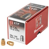 Hornady XTP Bullets 38 Caliber .357 125 Grain box of 100