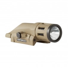 INFORCE WML-Weapon Mounted Light, Multifunction Weaponlight, Gen 2, Fits Picatinny, Flat Dark Earth Finish, 400 Lumen for 1.5 Hours, White LED, Constant/Momentary/Strobe, Ability to Switch Between Momentary Only to Full Function Modes W-06-1