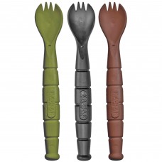KABAR Field Kit Spork, Survival Tool, Three Pack, Brown Green and Black, Creamid Construction 9909MIL