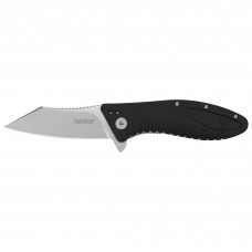 Kershaw GRINDER, Folding Knife/Assisted, 4CR13MOV, Bead-Blasted, Plain, Drop Point, SpeedSafe, Flipper, Liner Lock, Reversible Carry, 3.25