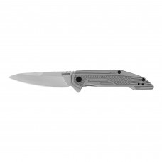 Kershaw Terran, Folding Knife/Assisted, Silver Finish, Plain Edge, Drop Point, 3.125
