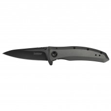 Kershaw GRID, Folding Knife, 4Cr14, black-oxide, Plain, Drop Point, SpeedSafe, Flipper, Frame Lock, Reversible Carry, 3.7