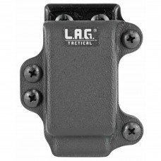 L.A.G. Tactical, Inc. Single Pistol Magazine Carrier, Fits Glock 43 and M&P Shield Magazines, Kydex, Black Finish 34005