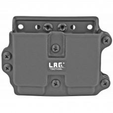 L.A.G. Tactical, Inc. MCS, Double Magazine Carrier, Fits 9/40 Full Size Magazines, Kydex, Black Finish 34007