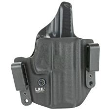 L.A.G. Tactical, Inc. Defender Series, OWB/IWB Holster, Fits H&K VP9, Kydex, Right Hand, Black Finish 9026