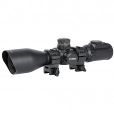 Leapers, Inc. - UTG Accushot Precision Series Rifle Scope, 3-12X44, Illuminated Mil-Dot Reticle, Compact, Adjustable Objective, 36 Colors, Includes EZ-TAP Rings, Black SCP3-UM312AOIEW