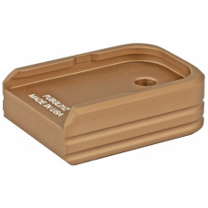 Leapers, Inc. - UTG +0 Base Pad, Aluminum, Matte Bronze Color, Anodized Finish, Fits Glock Double Stack Small Frame Magazines PUBGL01Z