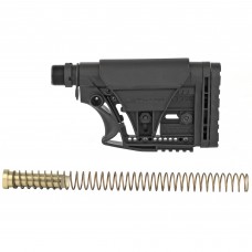 Luth-AR MBA-3 Stock With Buffer Assembly, Mil-Spec 6-Position Carbine Buffer Tube, .223/5.56 Buffer, Buffer Spring, Latch Plate and Lock Ring, Black, Adjustable Length of Pull/Cheek Height/Butt Plate, AR-15 MBA-3K-M