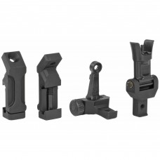 Midwest Industries Combat Rifle Sight, 45 Degree Offset, Adjustable Front and Rear, Low Profile, Fully Ambidextrous, Flip-Up, Includes A2 Sight Tool, Black Finish MI-CRS-OSS