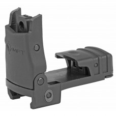 Mission First Tactical Back Up Polymer Flip Up Rear Sight, Fits Picatinny, with Windage Adjustment, Black Finish BUPSWR