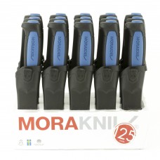 Morakniv 15 Pack of Pro S Fixed Blade Knives, Stainless Steel Blade, Black and Blue Handle, Black Sheath, 3.6