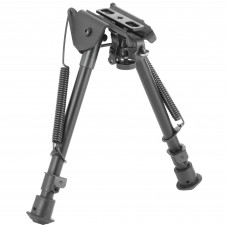 NCSTAR Bipod, Black, Spring Loaded Folding Action, Notched Legs, 3 Adapters Included (AR-15 GI Handguard, Universal Barrel Mount, Weaver/Picatinny Type Rail with Sling Stud), Fits Most Rifles, 7