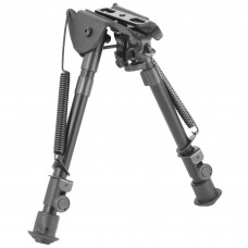 NCSTAR Bipod, Black, Spring Loaded Folding Action, Friction Lock Legs, 3 Adapters Included (AR-15 GI Handguard, Universal Barrel Mount, Weaver/Picatinny Type Rail with Sling Stud), Fits Most Rifles, 7