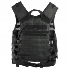 NCSTAR Modular Vest, Nylon, Black, Size Medium- 2XL, Fully Adjustable, PALS/ MOLLE Webbing, Includes Pistol Belt with Two Accessory Pouches CPV2915B