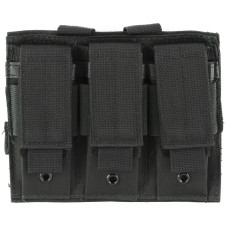 NCSTAR Triple Pistol Magazine Pouch, Nylon, Black, MOLLE Straps for Attachment, Fits Three Standard Capacity Double Stack Magazines CVP3P2932B