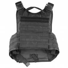 NCSTAR Plate Carrier Vest, Nylon, Black, Size Medium-2XL, Fully Adjustable, PALS/ MOLLE Webbing, Compatible with 10