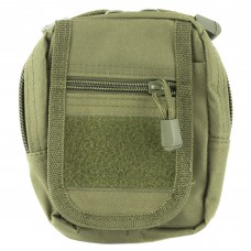 NCSTAR Small Utility Pouch, Nylon, Green, MOLLE Straps for Attachment, Zippered Compartment CVSUP2934G