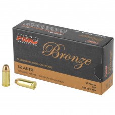 PMC Bronze, 32ACP, 60 Grain, Jacketed Hollow Point, Box of 50