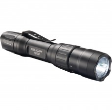 Pelican 7600 3-Color RGB Variable Output LED - 944/479/37 Lumens Flashlight with Clip, Rechargeable, Nylon Holster, Black 076000-0000-110