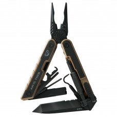 Real Avid AR15 Tool, Multi-Tool, Black/Tan Finish, Stainless Steel, Includes Tan Nylon Sheath AVAR15T
