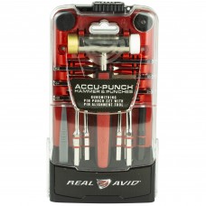 Real Avid Punch Set, Accu-Punch Hammer & Punch Set, Includes Brass/ Nylon Hammer, Steel Punch Sizes 5/64